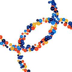 Vector Confetti Background Pattern. Element of design. Colored buttons on a white background