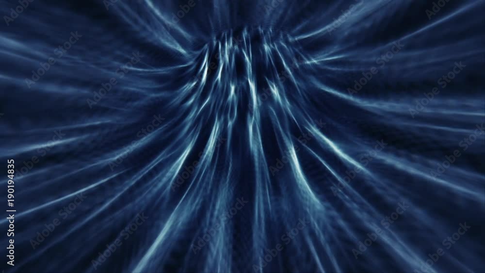 Wall mural traveling through a tunnel of fractal light (loop).