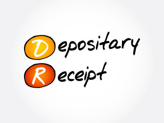 DR &ndash; Depositary Receipt acronym, business concept background