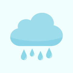 Rainy Cloud Weather Illustration Graphic