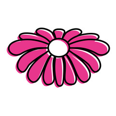 flower natural decoration ornament spring icon vector illustration