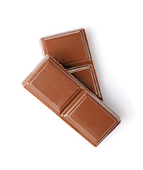 Close-up pieces of milk chocolate bar