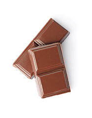 Close-up pieces of milk chocolate bar