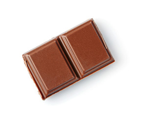 Close-up piece of milk chocolate bar
