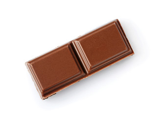 Close-up piece of milk chocolate bar