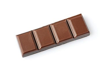 Close-up piece of milk chocolate bar