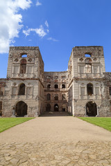 Fototapeta premium 17th century castle Krzyztopor, italian style palazzo in fortezza, ruins, Ujazd, Poland
