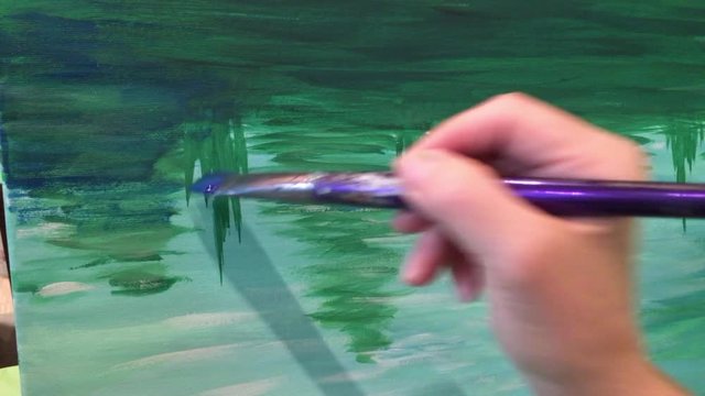 Adding blue reflections in Impressionist Style