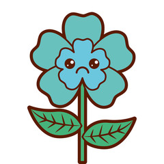 cute cartoon happy flower adorable kawaii vector illustration