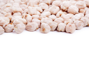 Dry chickpeas macro, healthy vegan food with a lot protein