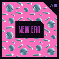 80' style abstract geometric seamless pattern