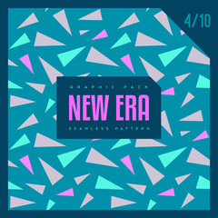 80' style abstract geometric seamless pattern