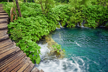 waterfalls in Plitvice Lakes National Park, Croatia