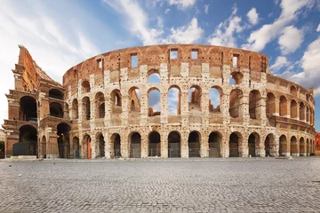 Wall murals Colosseum The Coliseum or Flavian Amphitheatre (Amphitheatrum Flavium or Colosseo), Rome, Italy.  