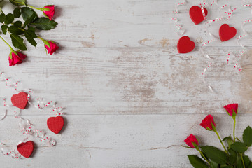 Valentine's Day. Rose on a background.