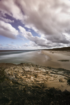 Main beach on Stradbroke Island, Queensland.