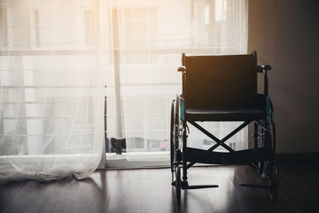 Picture of a wheelchair in a room