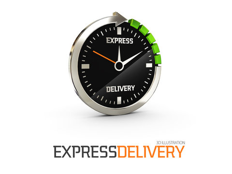 Express delivery icon for apps and website. Delivery concept. 3D illustration.