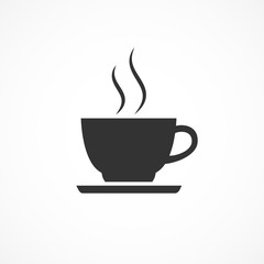 Vector image of icon coffee cup.
