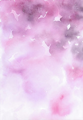 Watercolor abstract painting in pink, red colors.