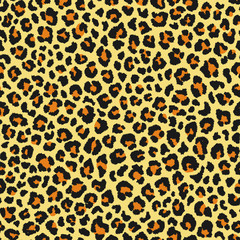 Leopard seamless pattern. Animal print. Vector background