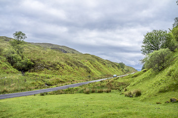 Naklejka premium The mountain pass between Ardchattan and Barcaldine in Argyll
