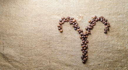 signs of the zodiac, coffee beans