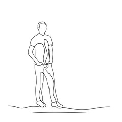 sketch guy on white background, isolated