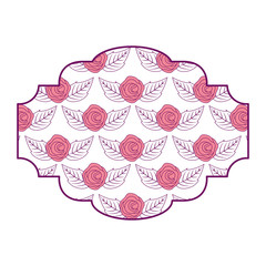 decorative label flowers pattern delicate seamless leaves vector illustration pink image