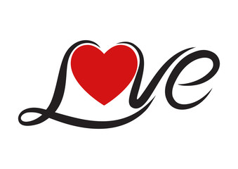 Typography Love Text