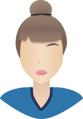 Flat Women Avatar Character Icon