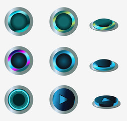 Colored game buttons