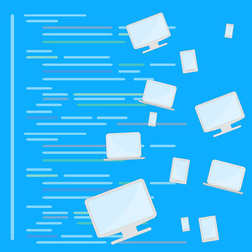 Programming and coding concept, website development, Web Design.