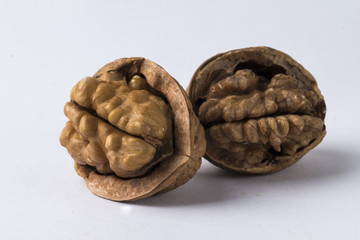 Walnuts isolated on a white background