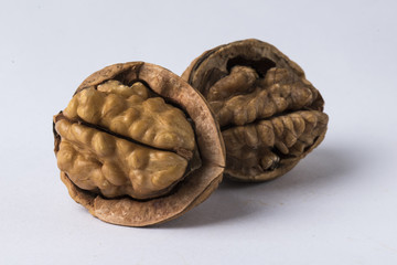 Walnuts isolated on a white background