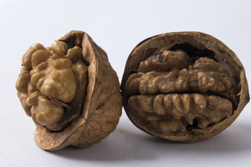 Walnuts isolated on a white background