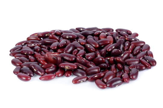 Red Beans Isolated On White Background