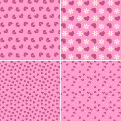 Vector heart pattern set. St Valentine design elements.