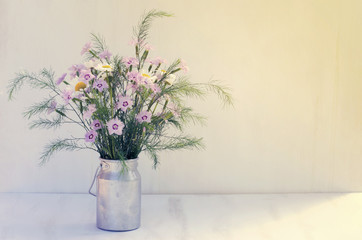 Beautiful summer bouquet of bright wildflowers.