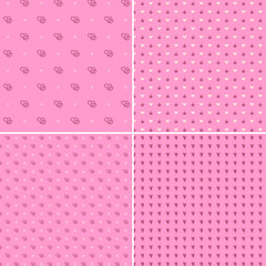 Vector heart pattern set. St Valentine design elements.