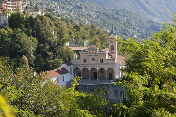 Wallfahrtsort "Madonna del Sasso", Orselina, Locarno, Tessin, Schweiz © tauav