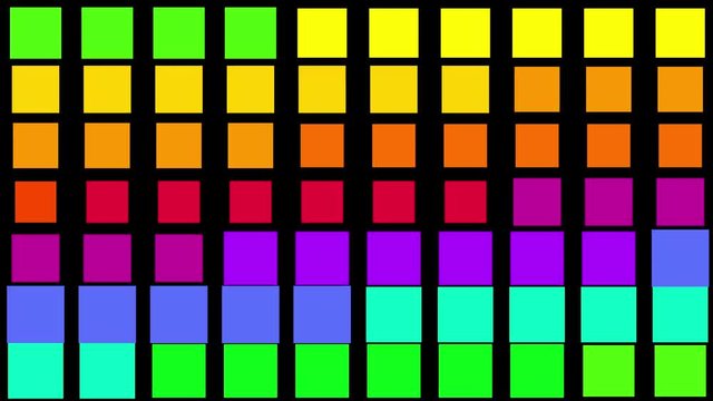4k vj color square neon light array matrix scan background&cube grid big data database geometry modern shape backdrop.