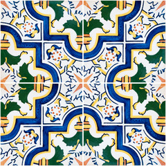 Traditional Portuguese glazed tiles