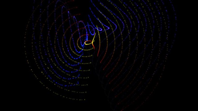 4k Abstract surging weaving point wave curve line background,music rhythm dots backdrop,geometry fractals network dat mesh vj art.