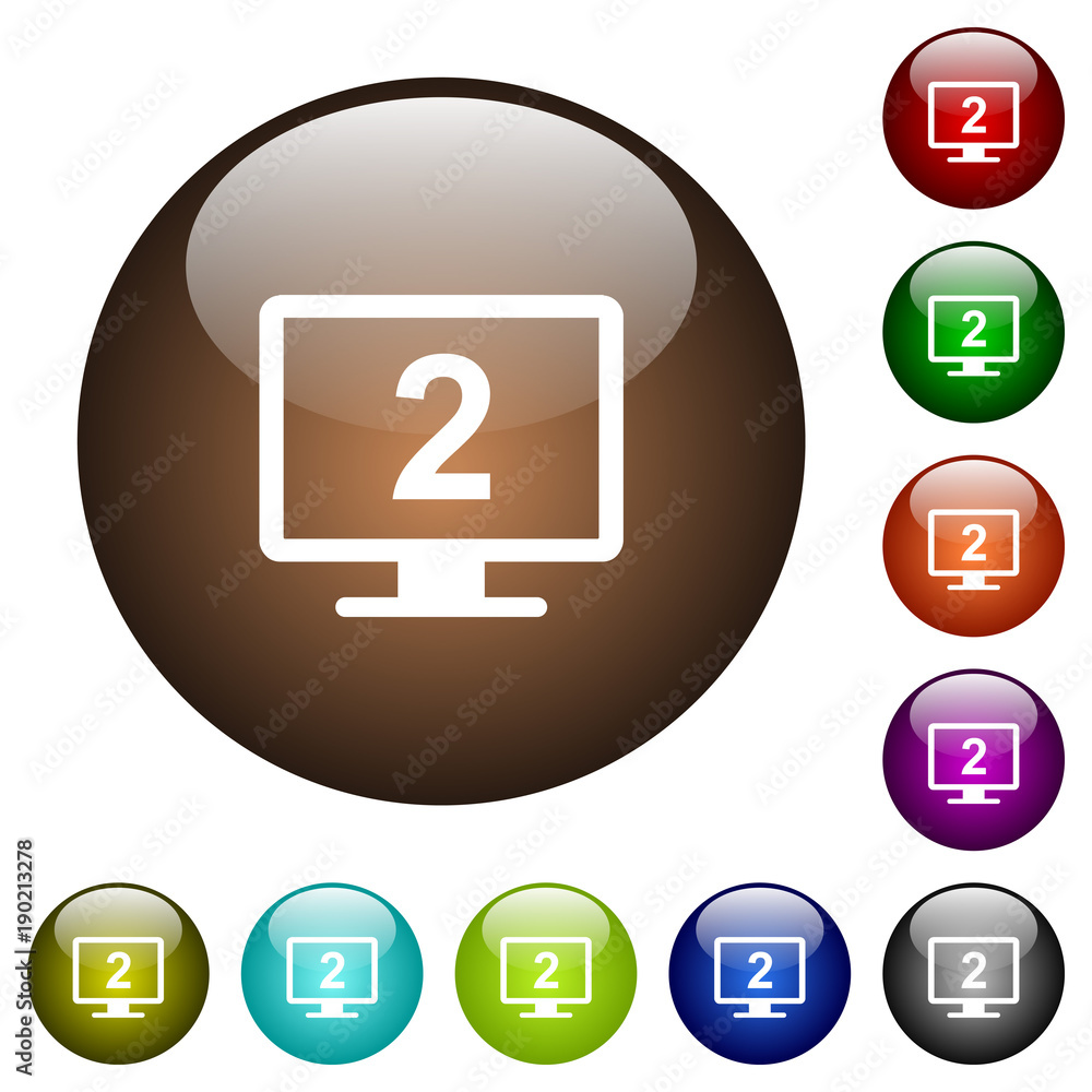 Poster secondary display color glass buttons