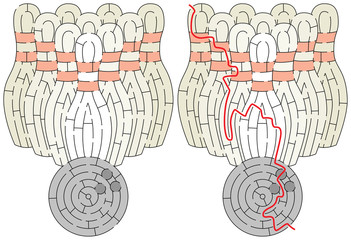 Ten-pin bowling maze