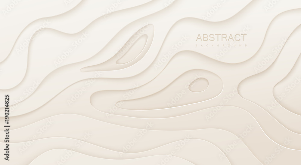 Poster abstract colorful background with paper curved layers.