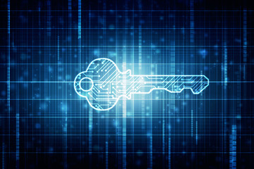 2d digital abstract technology digital future cyber security key