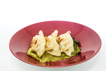 Chinese food Fried dumplings on plate