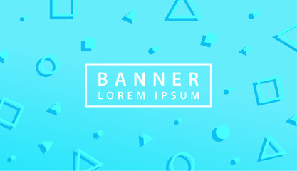 Memphis Banners with abstract shapes, 80s 90s geometric style flat and 3d design elements. Retro art for banners, flyers, placards and posters